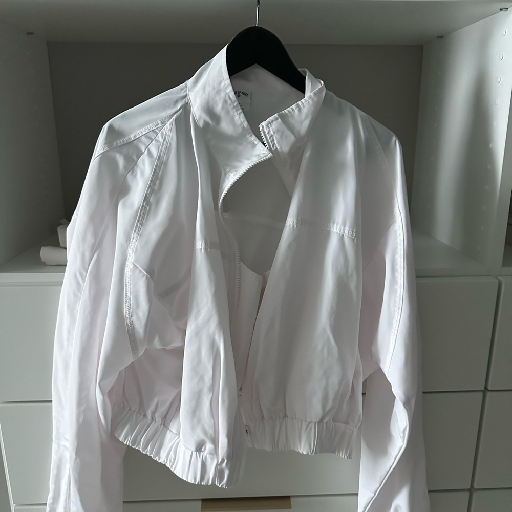 NWT Year of ours white zip up jacket M